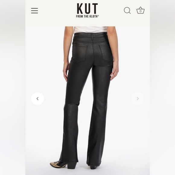 Kut from the Kloth Ana Coated High-Rise Flare NWT Size 16 - Picture 3 of 16